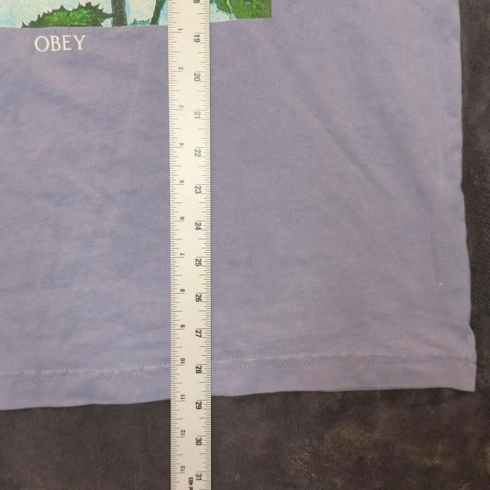 Obey Men's Blue and Purple T-shirt